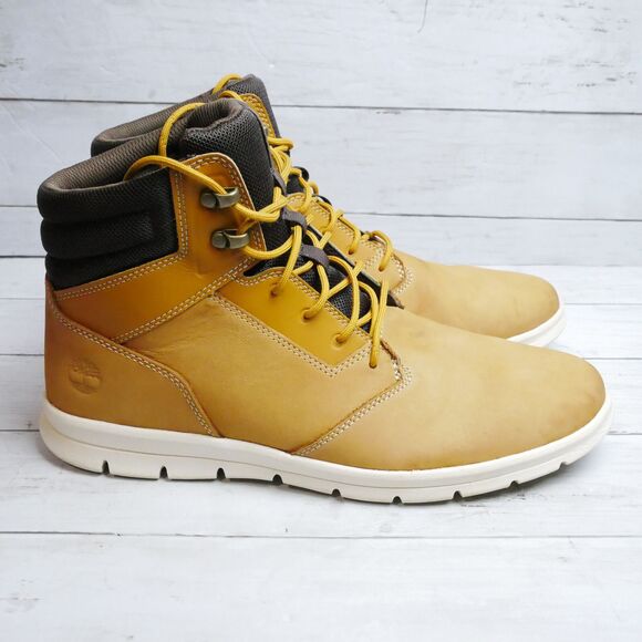 Timberland Men's Size 11.5 Graydon Mid Lace Up Wheat Sneaker Boot A10EA -READ- - Picture 3 of 14